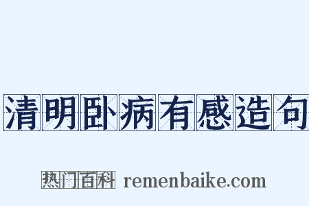 清明卧病有感造句是什么意思的图片